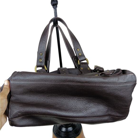 VTG British Mulberry Roxanne Brown Leather Handbag 1800s Victorian Steampunk - Picture 12 of 13